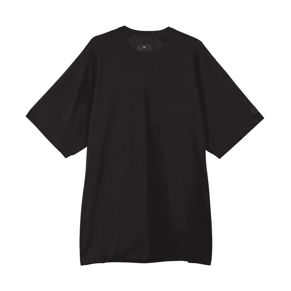 Y3 Crepe Jersey Short Sleeve T-Shirt in Black – Clothing