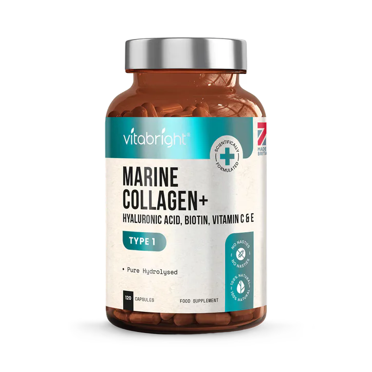 VitaBright Marine Collagen Complex 9-in-1 - 2450mg per Serving - 120 Capsules
