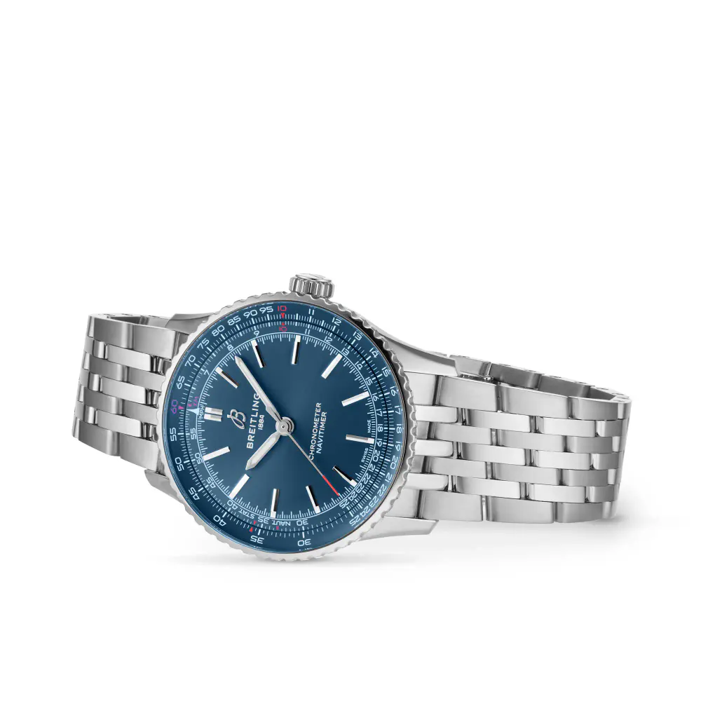 Breitling Navitimer Automatic 41mm Mens Watch Blue Stainless Steel detail 3
