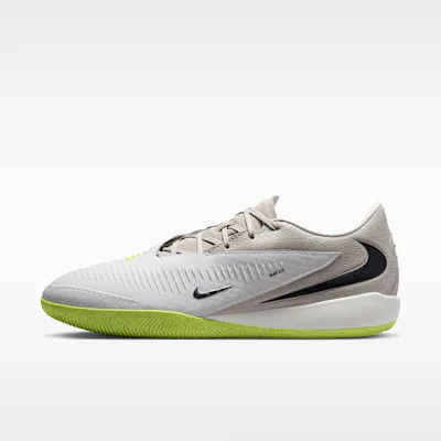 Nike Phantom 6 Low Academy Indoor Court Football Shoes - Moon Particle/Lemon Venom/Black