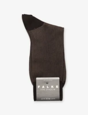 FALKE Fine Shadow Cotton-Blend Socks - CORNFLOWER BLUE - 9-9.5