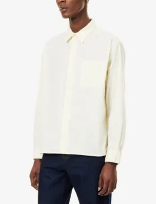 FRAME Long-Sleeve Textured Cotton Shirt detail 3