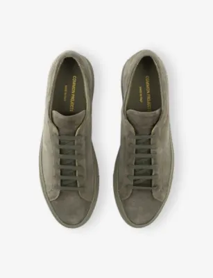 COMMON PROJECTS Achilles Premium Suede Trainers - 8 in MOSS SUEDE, additional product view 2