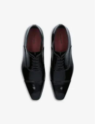 MAGNANNI Jadiel patent-leather Oxford shoes - EUR 42 / 8 UK MEN in BLACK, additional product view 2