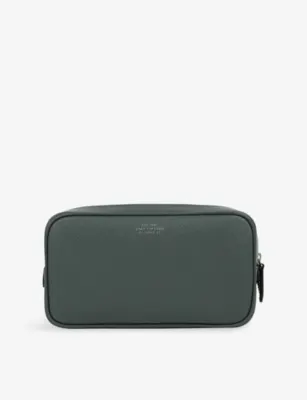 SMYTHSON Double-Zip Leather Wash Bag