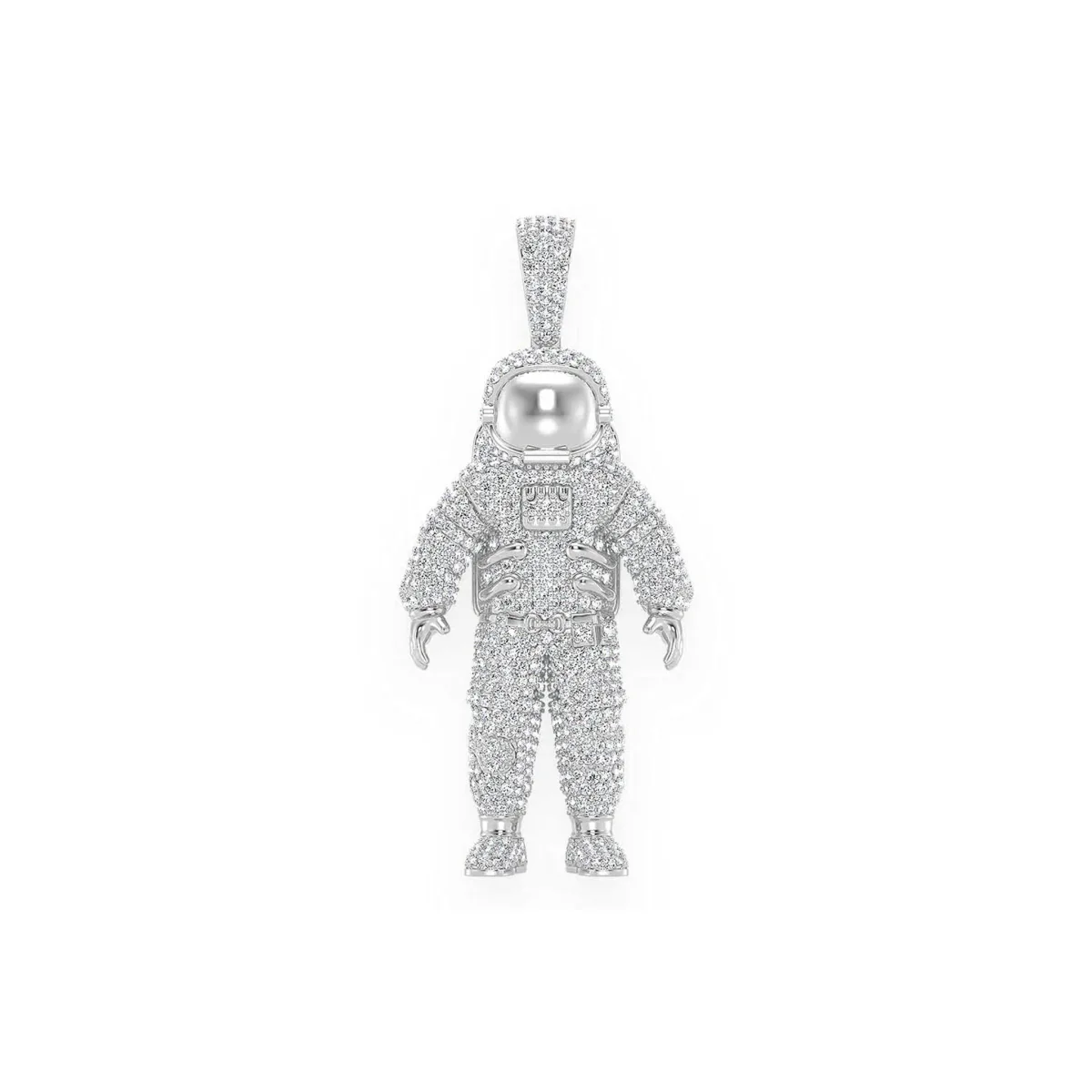 For Him Astronaut Diamond Pendant in 4.25ctw / White Gold / Natural Diamond – Pendant