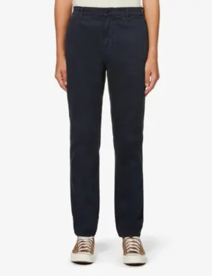 NUDIE JEANS Easy Alvin Tapered-Leg Stretch-Cotton Trousers - 33/32 in DARK MIDNIGHT, additional product view 3