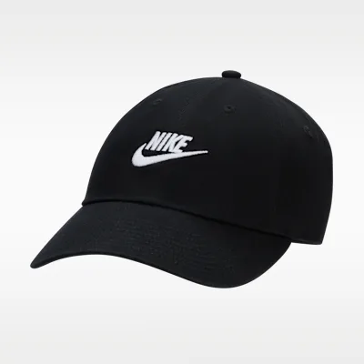 Nike Club Unstructured Futura Wash Cap - Black/White