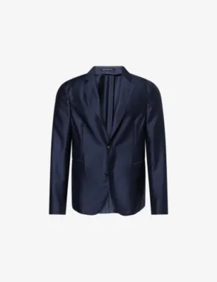 EMPORIO ARMANI Tropical Single-Breasted Wool and Silk-Blend Blazer - 44R