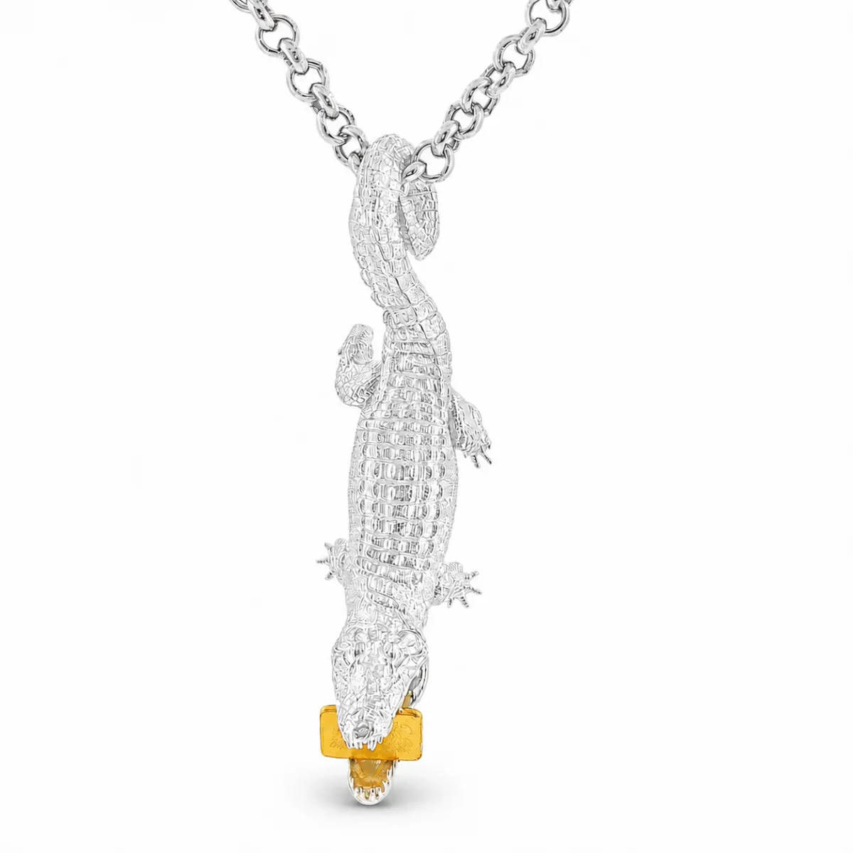 DANNY - For Him CUSTOM Pure Gold Pamp Gator 71733 – Pendant Set