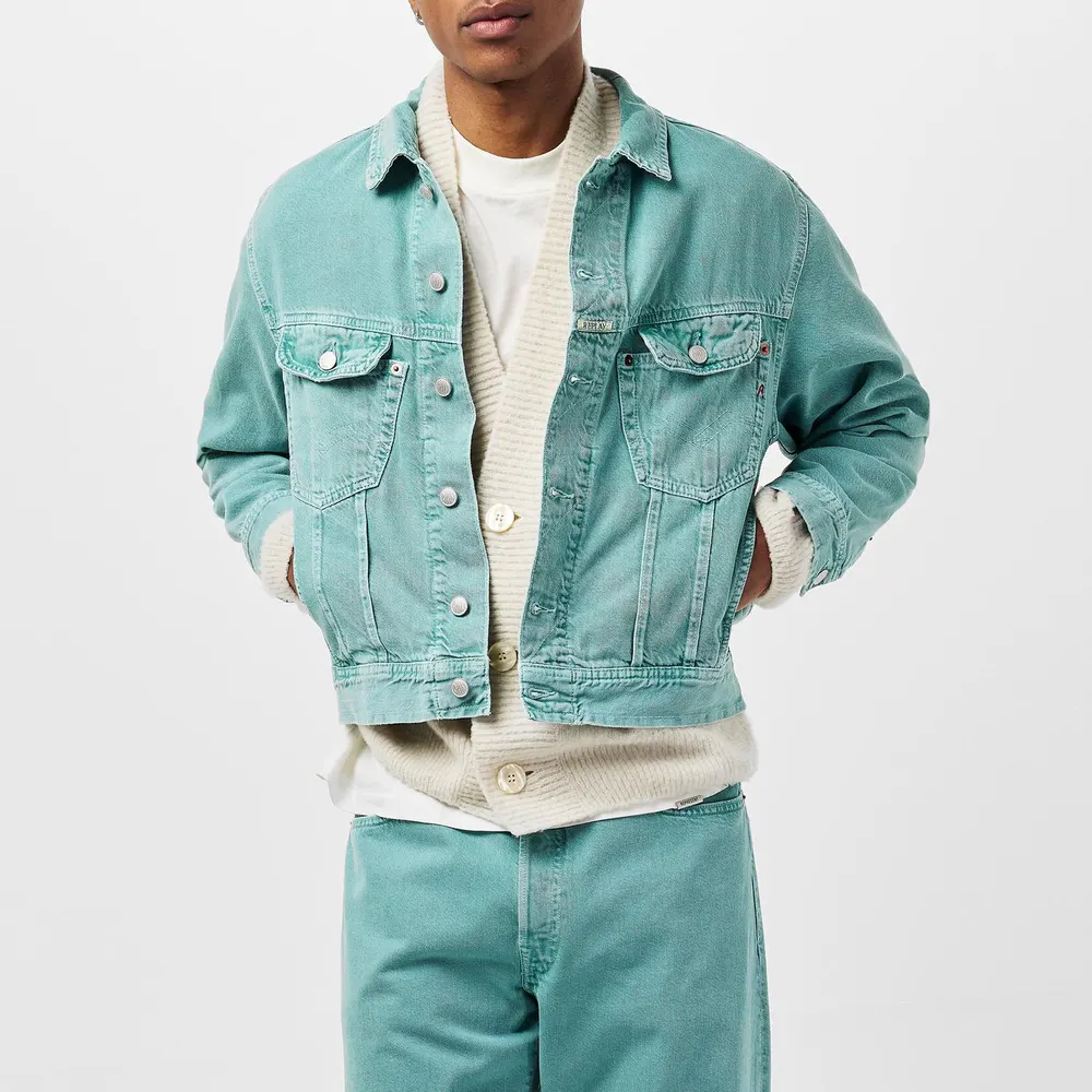 Replay Men's Structured Denim Button-Through Jacket detail 3
