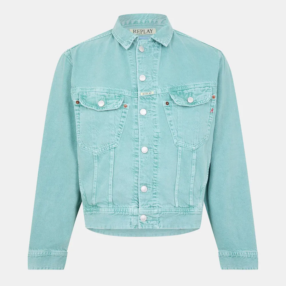 Replay Men's Structured Denim Button-Through Jacket