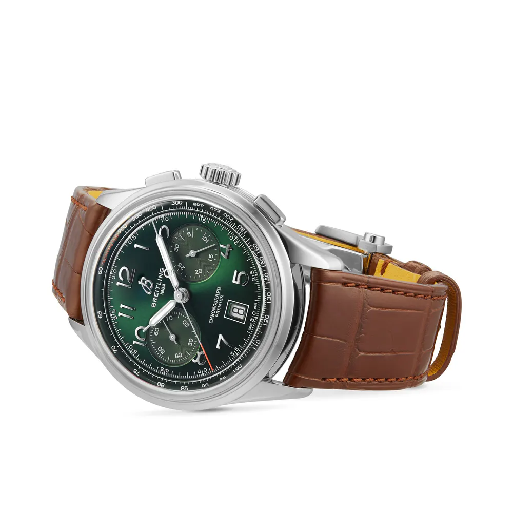 Breitling Premier B01 Chronograph 42mm Mens Watch Green in Green, additional product view 3