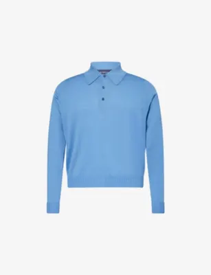JOHN SMEDLEY X Bill Nighy Long-Sleeve Merino Wool Polo Shirt - Rewilding Green/mi