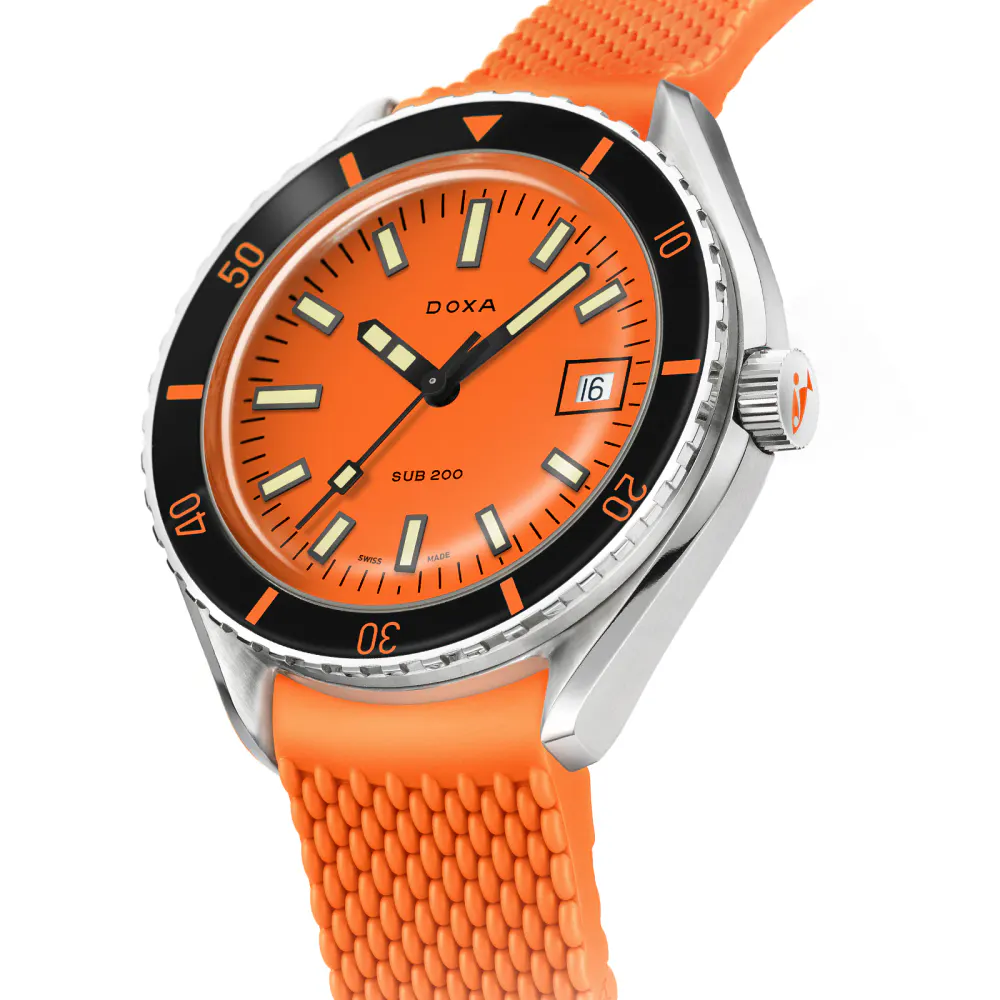 DOXA Sub 200 Professional 42mm Mens Watch in Orange, additional product view 2