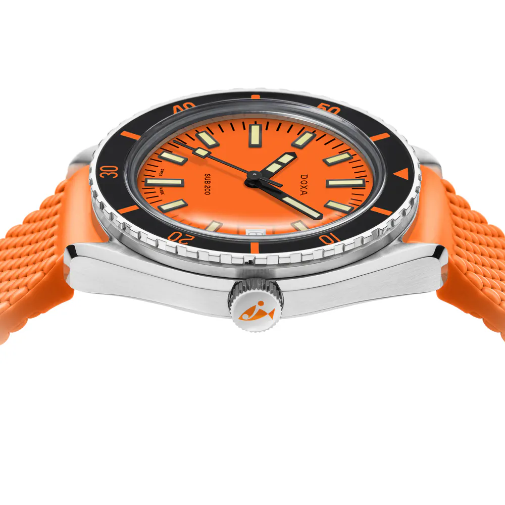 DOXA Sub 200 Professional 42mm Mens Watch in Orange, additional product view 3
