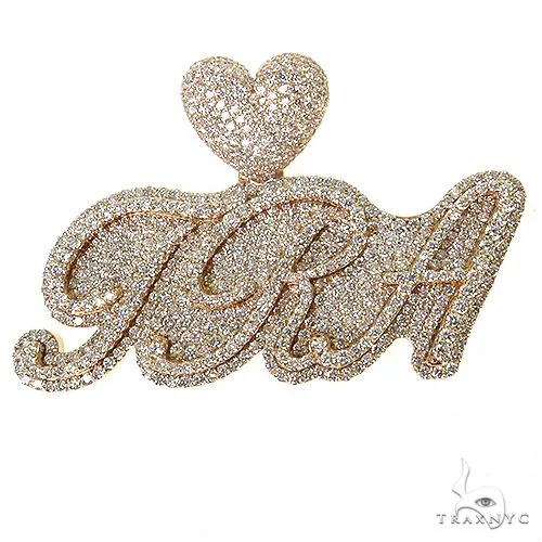 RINA - For Him CUSTOM CVD Custom Made Diamond Name Pendant 68534 in Rose Gold – Pendant