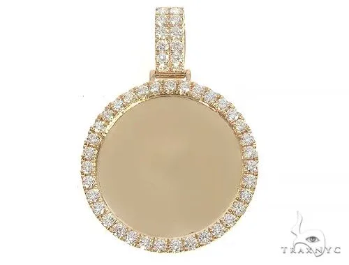 RINA - For Him FACTORY 14K Yellow Gold Diamond Frame Custom Photo Pendant 1.25 inches 65408 in Rose Gold – Pendant