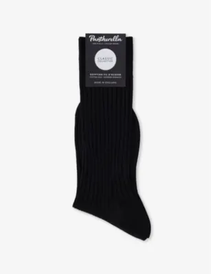 PANTHERELLA Danvers branded cotton-blend socks - Dark Brown Mix