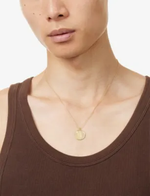 COMMONLINES St Michael 18ct Yellow-Gold Plated Sterling-Silver Necklace detail 2