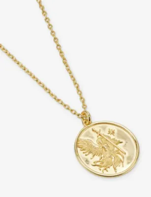 COMMONLINES St Michael 18ct Yellow-Gold Plated Sterling-Silver Necklace detail 3