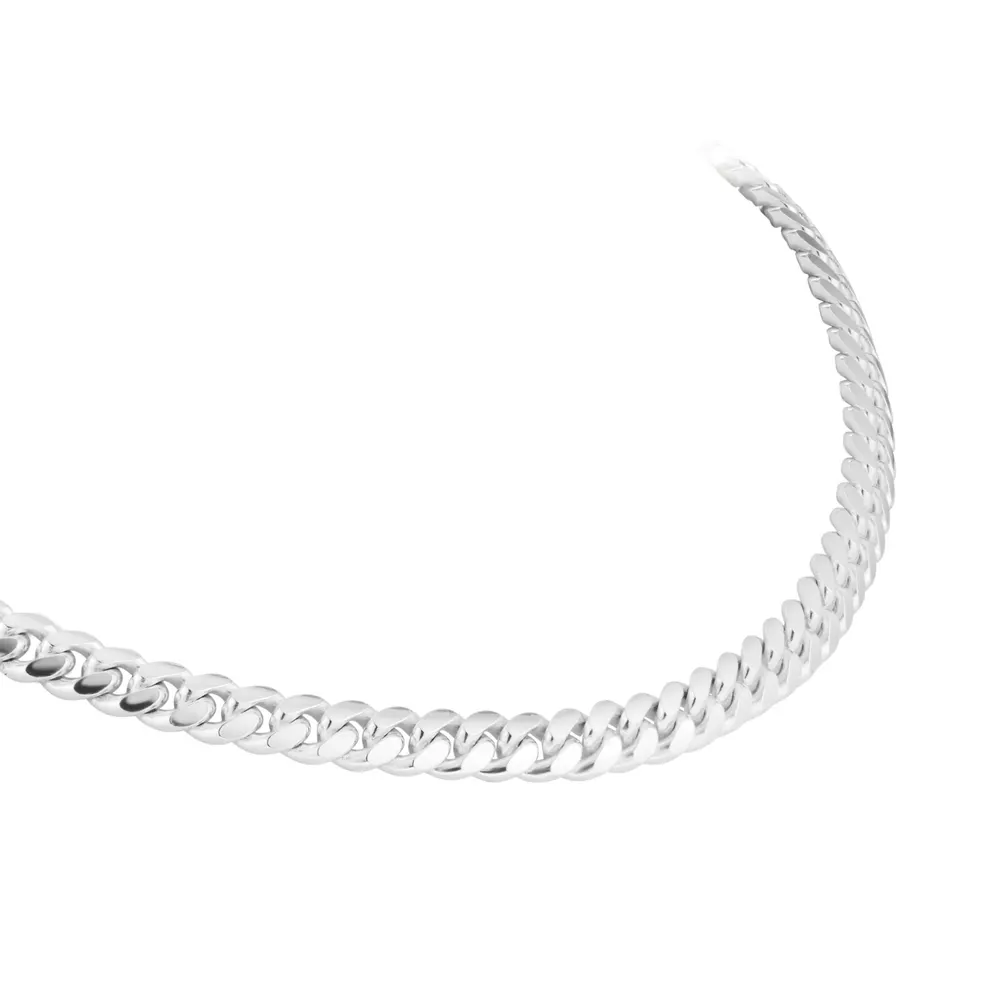 For Him Sterling Silver Cuban Chain Necklace detail 3