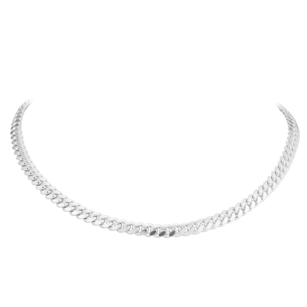For Him Sterling Silver Cuban Chain Necklace