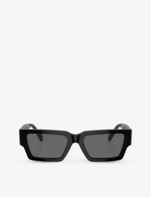 VERSACE VE4459 rectangular-frame acetate sunglasses