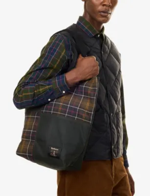 BARBOUR Field Patchwork Waxed-Cotton Tote detail 2