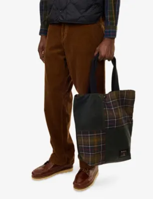 BARBOUR Field Patchwork Waxed-Cotton Tote detail 3