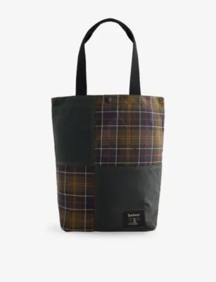 BARBOUR Field Patchwork Waxed-Cotton Tote
