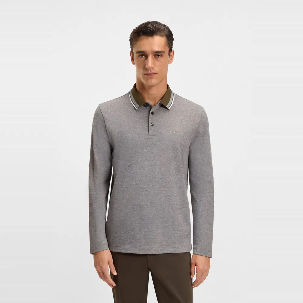 Boss Pittman Long Sleeve Polo Shirt detail 2