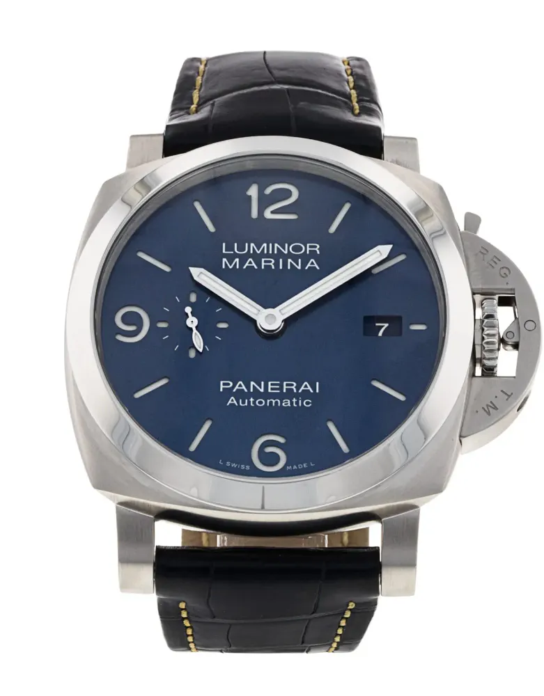 Panerai Luminor Marina PAM01313 — 2021 — Excellent in Blue Quarter Arabic – Pre-owned watches