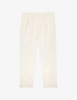 REISS Arden Relaxed-Fit Stretch-Woven Trousers - ECRU
