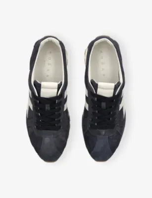 HOGAN Allacciato H671 Slash Suede Trainers - EUR 44 / 10 UK MEN in BLUE/DRK.C, additional product view 2