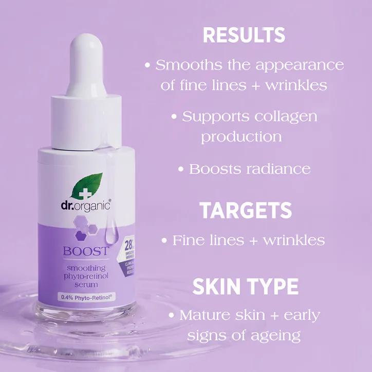 Dr Organic Boost Smoothing Phyto-retinol Serum 30 ml detail 3