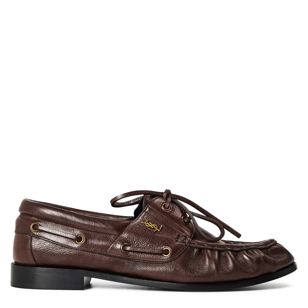 Saint Laurent Saint Boat Shoe Sn64 in Brown – Footwear