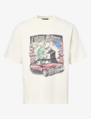 WILLY CHAVARRIA Cuidame Madrecita Oversized Graphic Cotton-Jersey T-Shirt