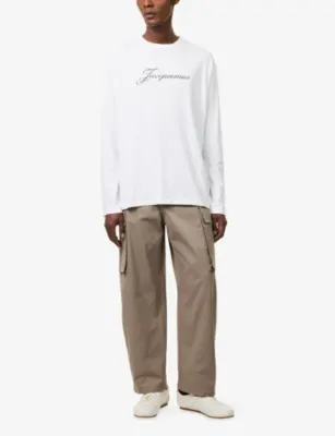 JACQUEMUS Le Jacquemus Long-Sleeve Cotton and Hemp-Blend T-Shirt detail 2
