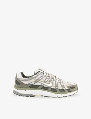 For Him P-6000 Leather and Mesh Trainers - 8.5 in LIGHT ARMY PHANTOM CARGO – Mens | Trainers | Lace up trainers