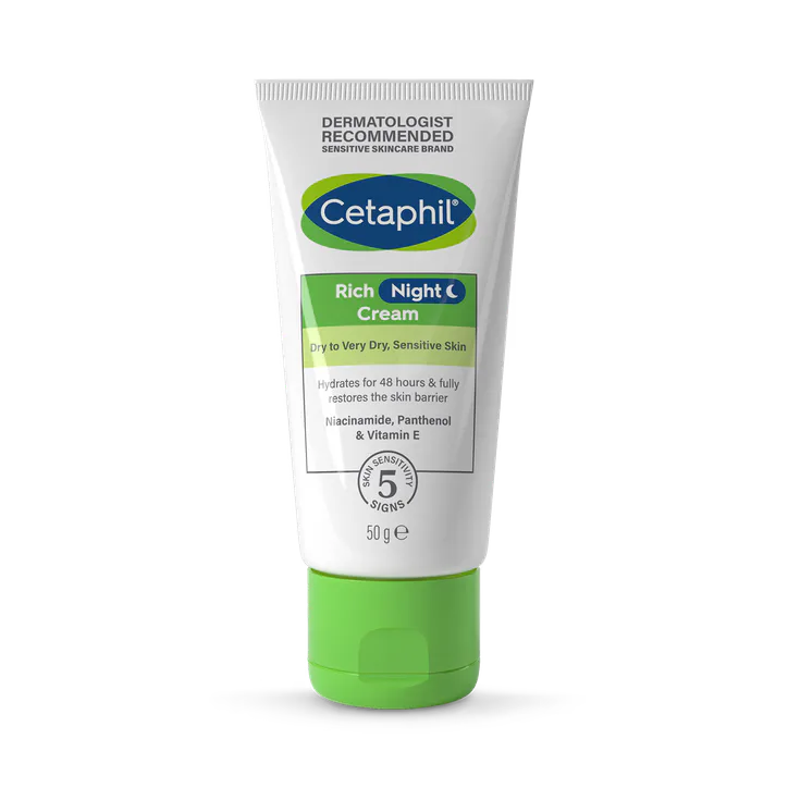 Cetaphil Rich Night Cream, Face Moisturiser 50g