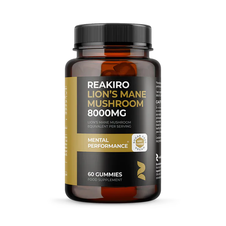 Reakiro Lion's Mane Mushroom Berry 8000 mg 60 Gummies