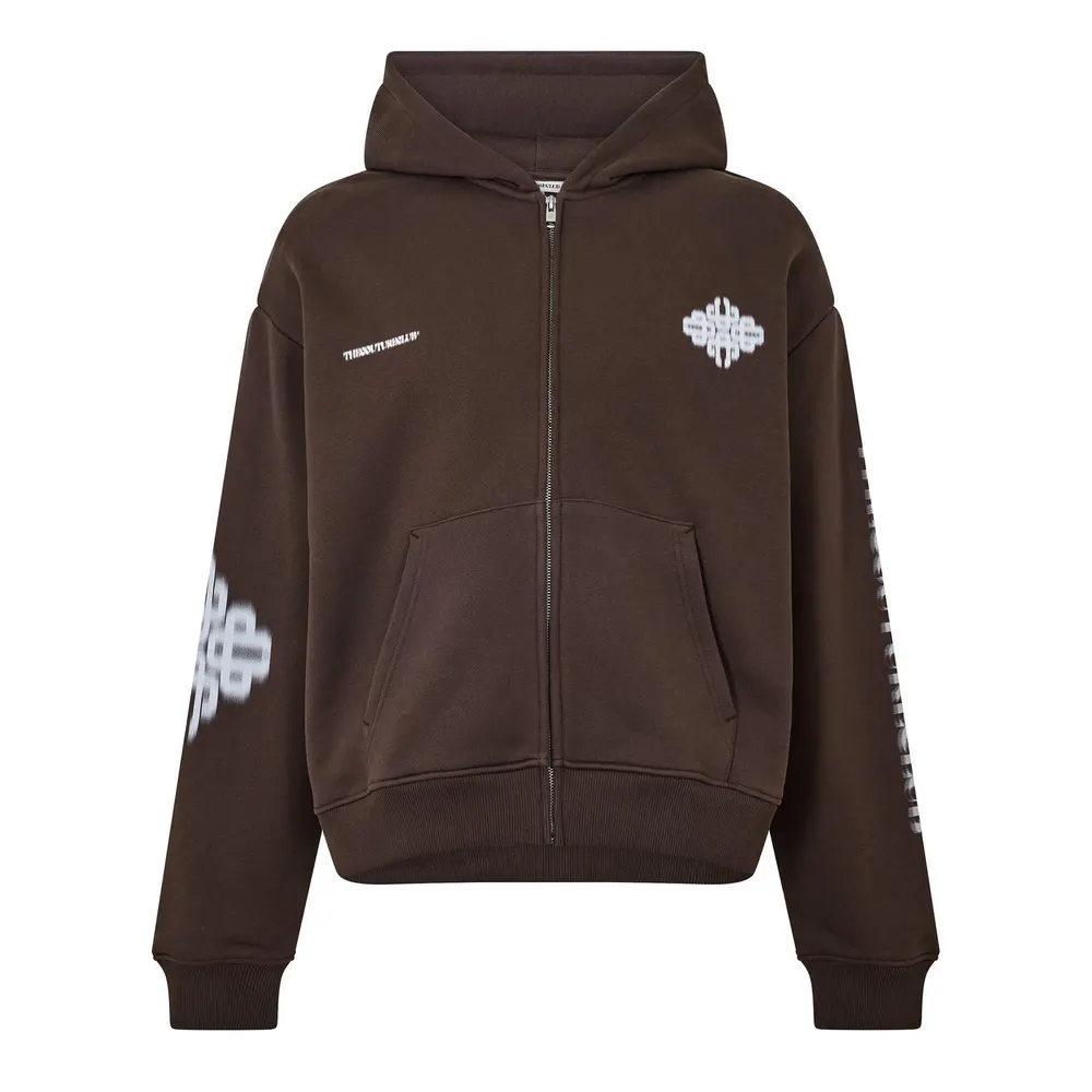 The Couture Club Men's Blurred Zip Hoodie