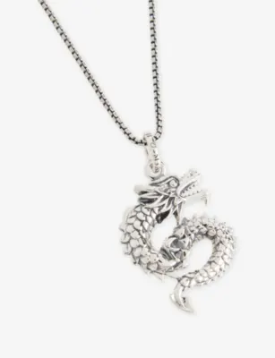 THOMAS SABO Blackended Dragon Sterling-Silver Necklace detail 3