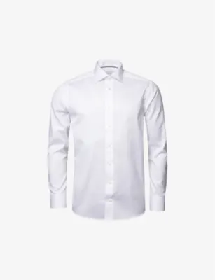 ETON Cutaway-Collar Single-Cuff Contemporary-Fit Cotton-Twill Shirt - LIGHT BLUE - 19.75 detail 2