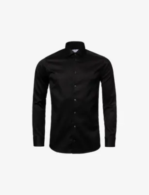ETON Cutaway-Collar Single-Cuff Contemporary-Fit Cotton-Twill Shirt - LIGHT BLUE - 19.75