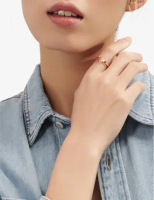 TIFFANY & CO Tiffany T Wire 18ct rose-gold ring - 6.5 detail 2