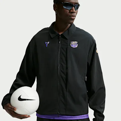 Nike F.C. Barcelona Away Men's Kobe Football Woven Jacket - Black/Field Purple/Black in Black/Field Purple/Black – Nike men's and unisex