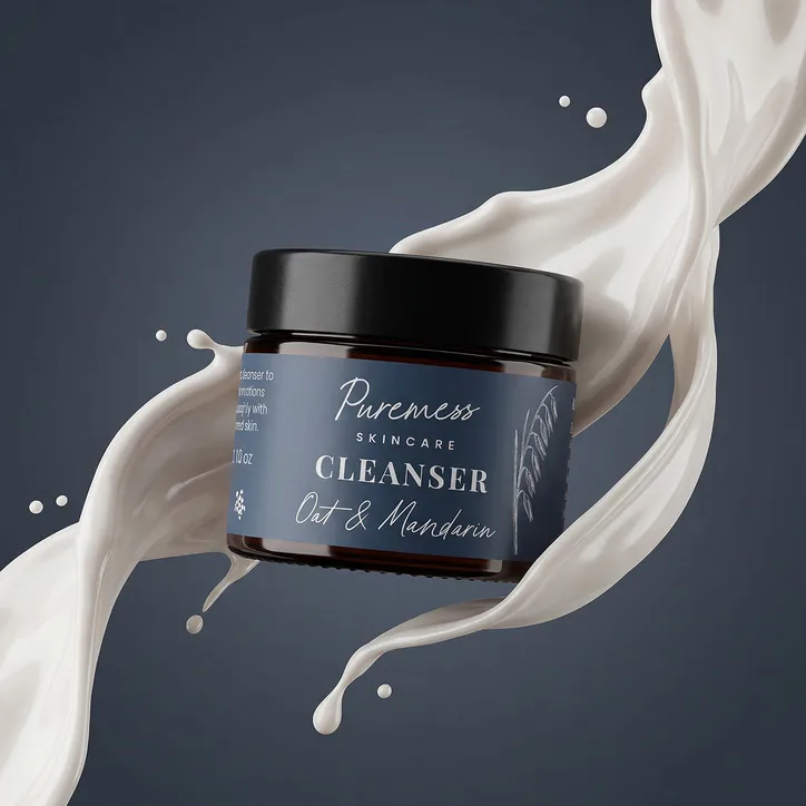 Puremess Skincare Cleanser 50g - Oat & Mandarin detail 3
