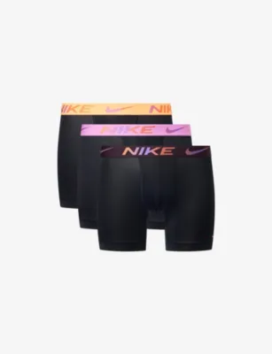 For Him Essential Micro Pack of Three Jersey Boxer Briefs - Blk Orngbrgndyashltmgnta